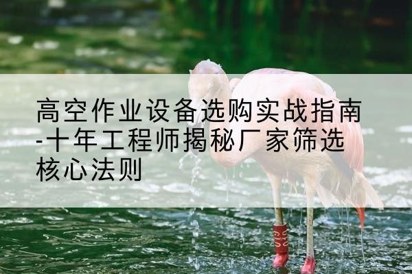 德惠剪叉式升降机厂家-高空作业设备选购实战指南-十年工程师揭秘厂家筛选核心法则