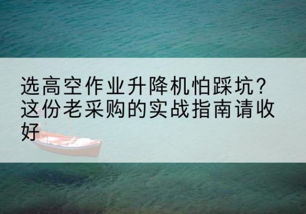 德惠高空作业升降机厂家推荐-选高空作业升降机怕踩坑？这份老采购的实战指南请收好