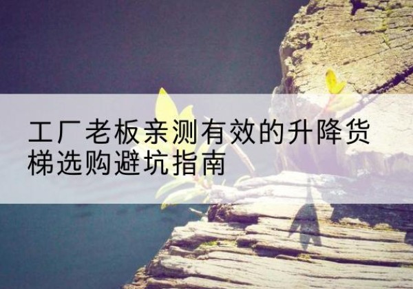 德惠升降货梯怎么选-工厂老板亲测有效的升降货梯选购避坑指南